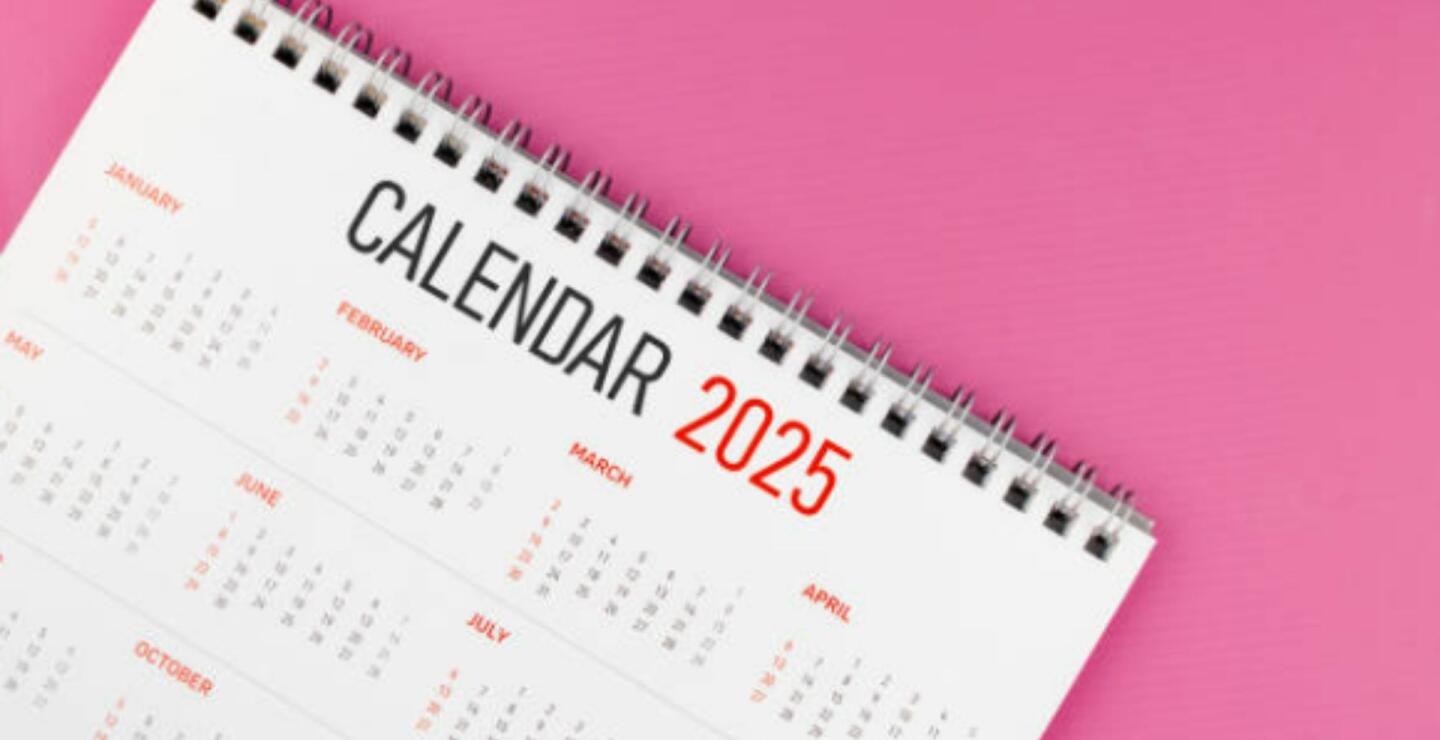 Imagen de referencia de calendario de 2025