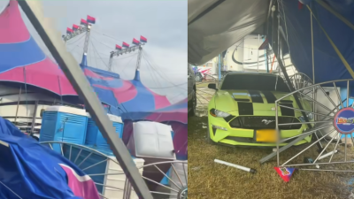 Fuerte vendaval en Circo de los Hermanos Gasca Fuerte vendaval en Circo de los Hermanos Gasca