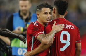 Diego Valoyes en un partido con la Selección Colombia.