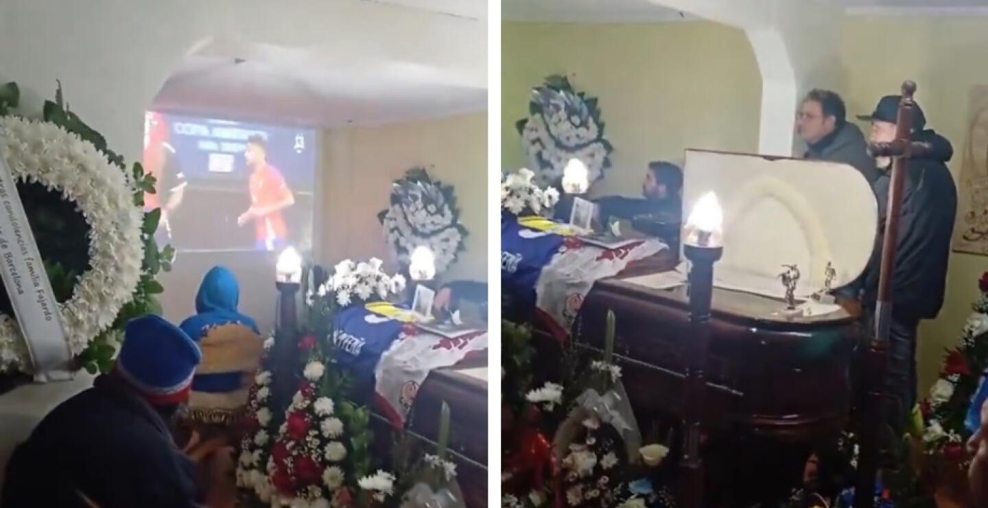 Hinchas ponen partido de la Copa América en medio de un velorio y el video se hizo viral