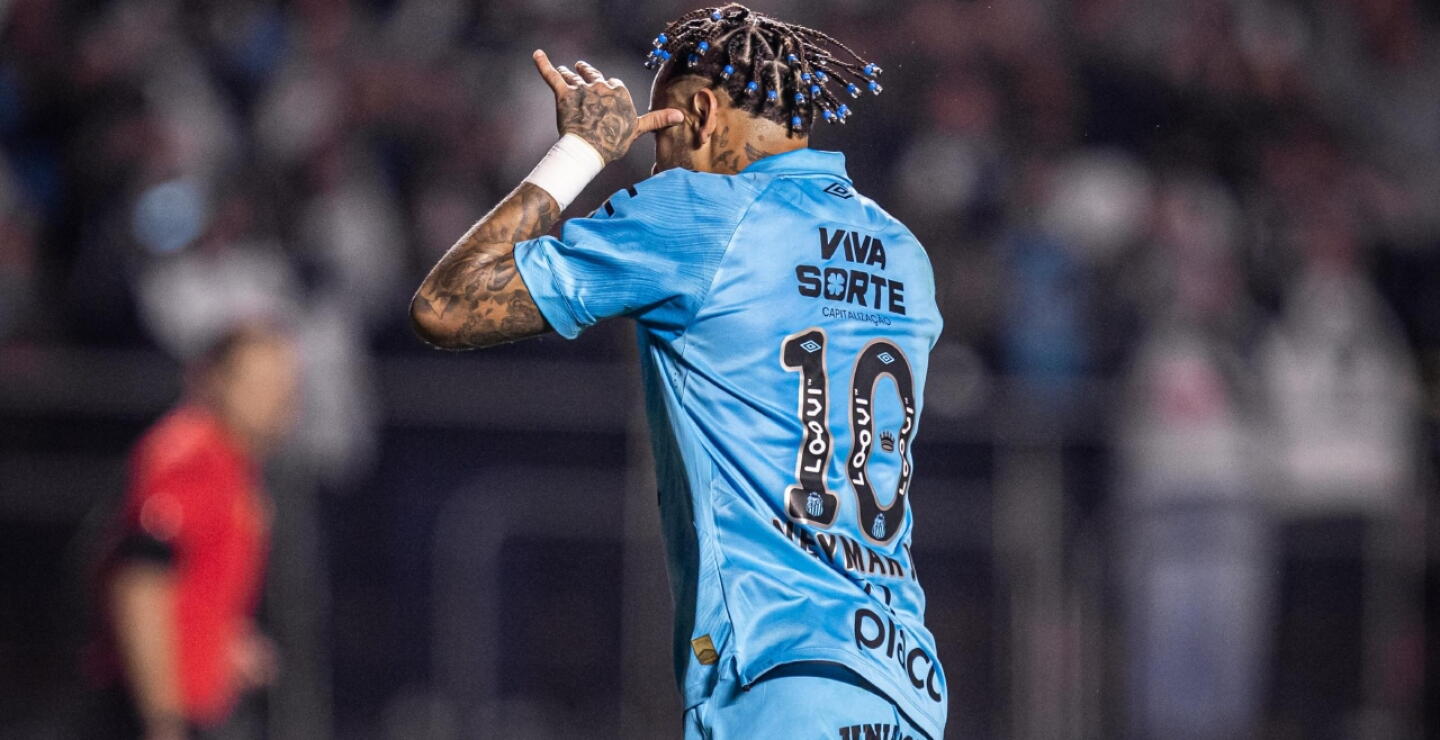 Neymar, gran figura del Santos. 