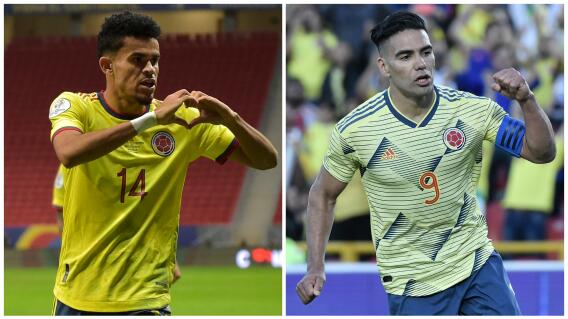 Radamel Falcao García a Luis Díaz Radamel Falcao García a Luis Díaz