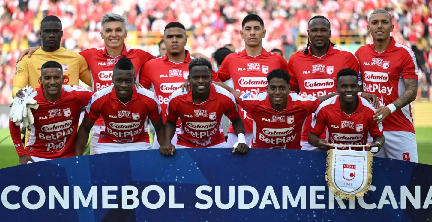 La formación titular de Santa Fe vs. Vasco da Gama por la ida de los cuartos de final de la Copa Sudamericana. 