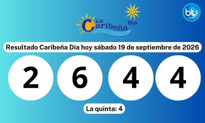 Caribeña Día, resultado del último sorteo hoy sábado 19 de septiembre de 2026