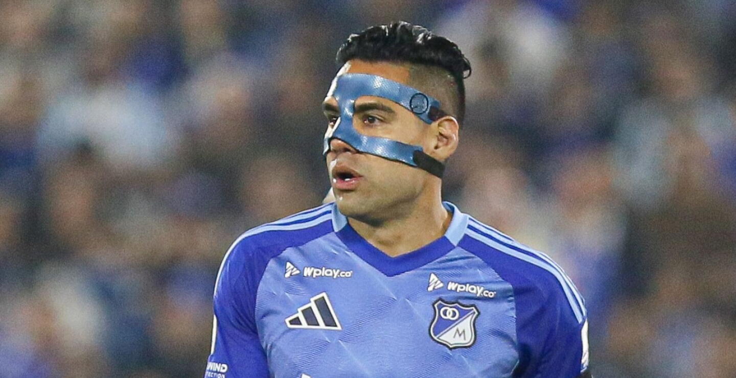 Falcao García en su vuelta a Millonarios tras superar lesión. 
