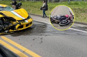 ¡En video! Así fue el accidente entre un Ferrari y un motociclista en Bogotá; hay un fallecido