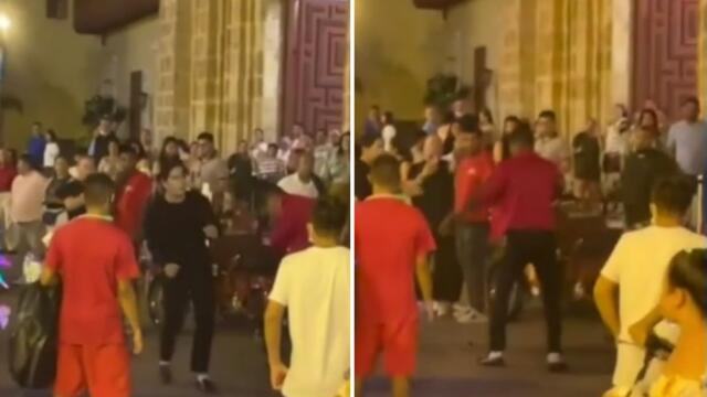 Imitadores de Michael Jackson se fueron a los golpes en centro histórico de Cartagena Imitadores de Michael Jackson se fueron a los golpes en centro histórico de Cartagena