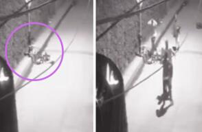 En videos de cámaras de seguridad quedó registrado el momento exacto del accidente