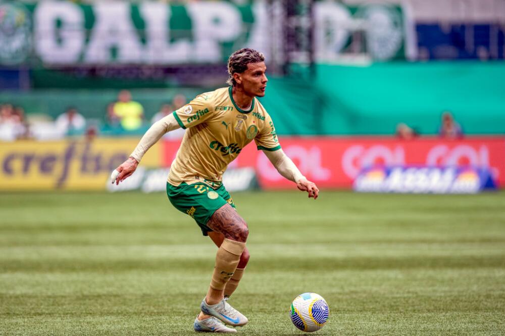 Gol de Richard Ríos con Palmeiras vs. Santos, en el Campeonato Paulista ...