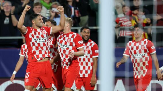 Acción del Girona en la Champions League. Acción del Girona en la Champions League.