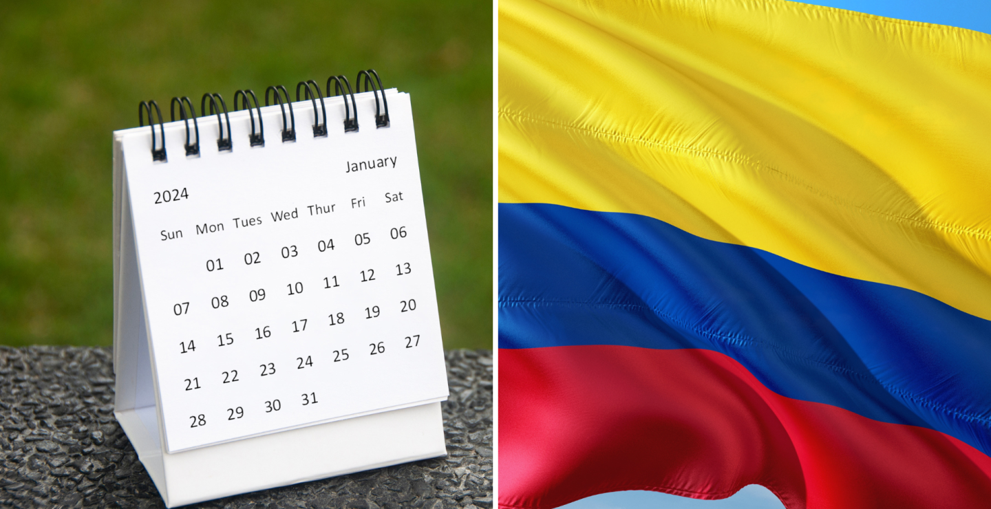 Calendario Colombia 2024 es el segundo país en América Latina con tener más festivos.