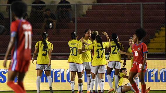La Selección Colombia y un festejo de gol contra Panamá, en duelo de fogueo. La Selección Colombia y un festejo de gol contra Panamá, en duelo de fogueo.