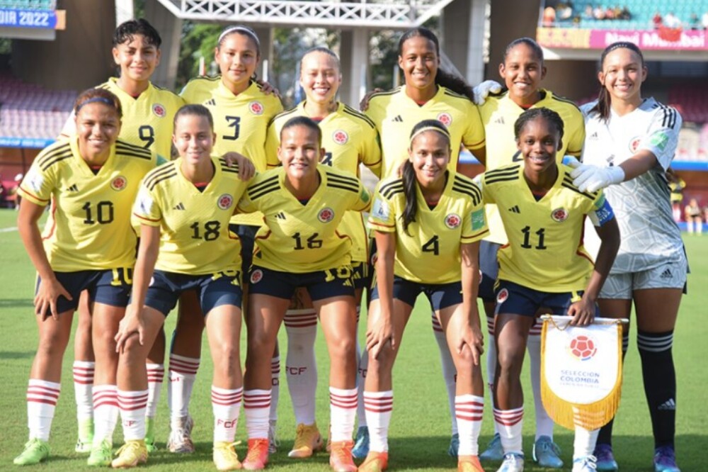 Alineación titular de la Selección Colombia femenina Sub17 contra