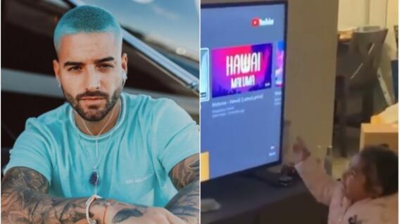 Maluma y niña que llora por la canción 'Hawái' Maluma y niña que llora por la canción 'Hawái'