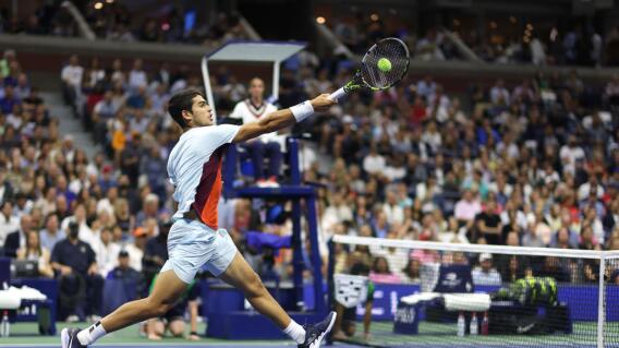 Carlos Alcaraz, en la semifinal del Abierto de Estados Unidos. Carlos Alcaraz, en la semifinal del Abierto de Estados Unidos.