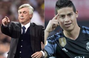 287472_BLU Radio. James Rodríguez al mando de Carlo Ancelotti - AFP
