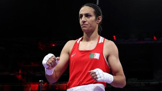 Imane Khelif, boxeadora argelina. Imane Khelif, boxeadora argelina.