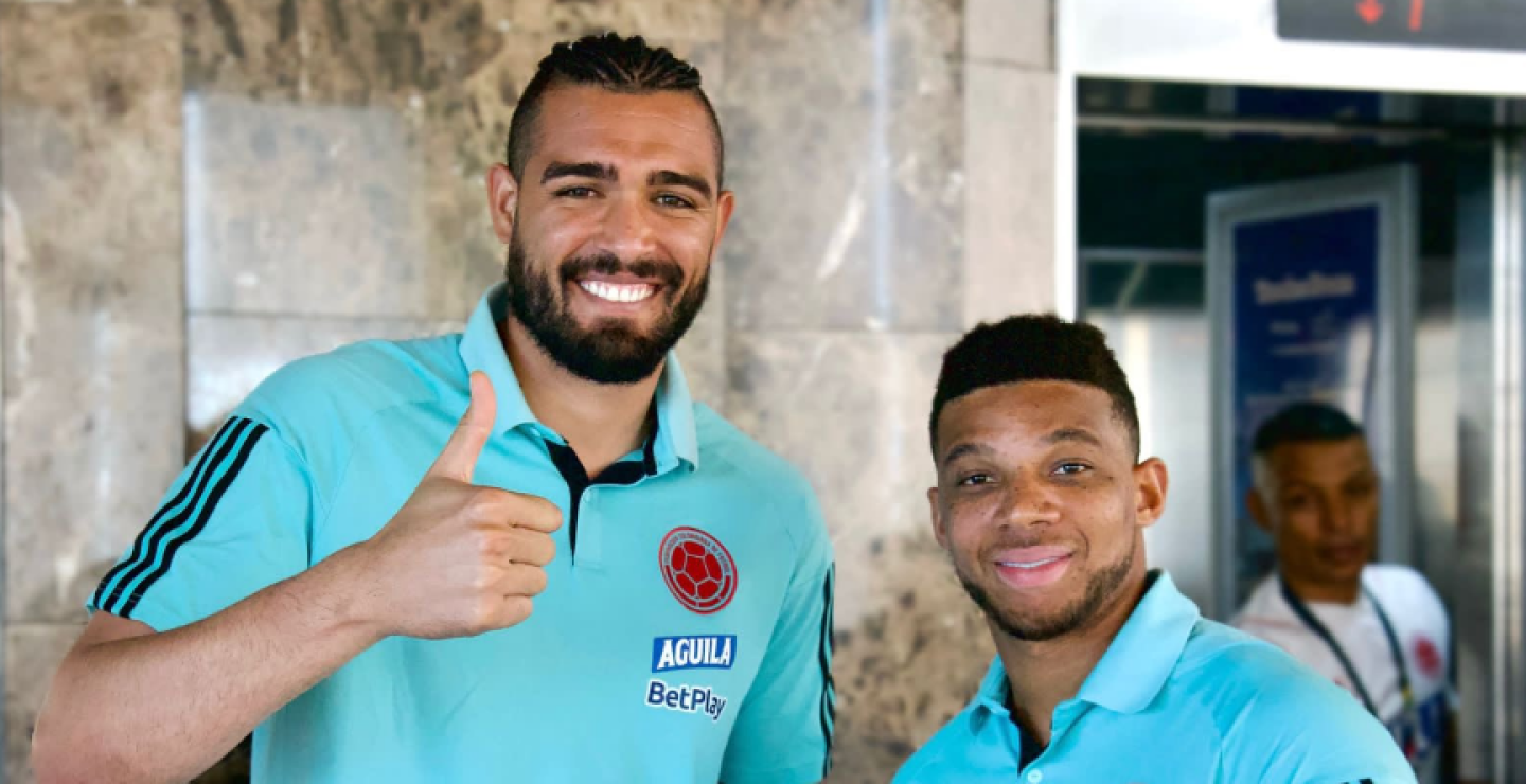Álvaro Montero y Frank Fabra, integrantes de la Selección Colombia.