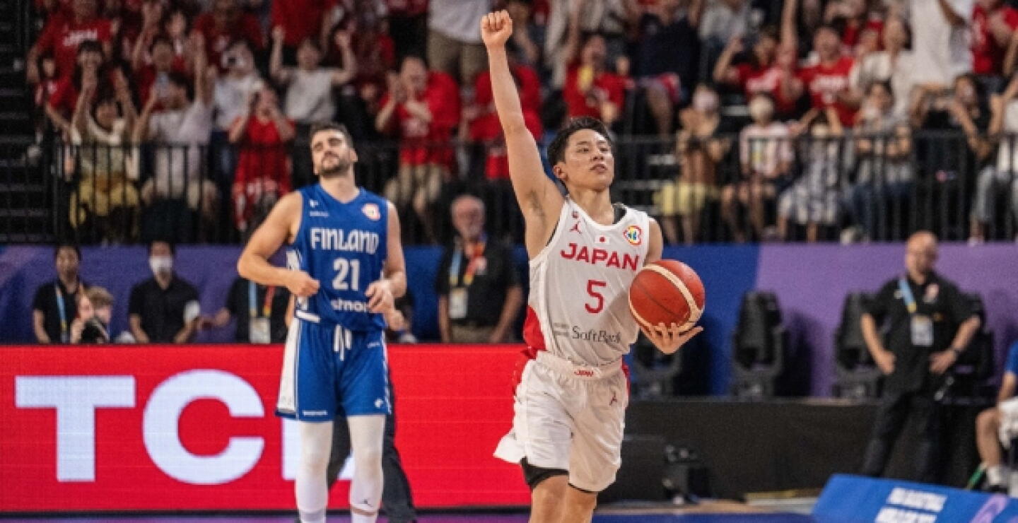 Yuki Kawamura durante partido de Japón contra Finlandia en Mundial de baloncesto