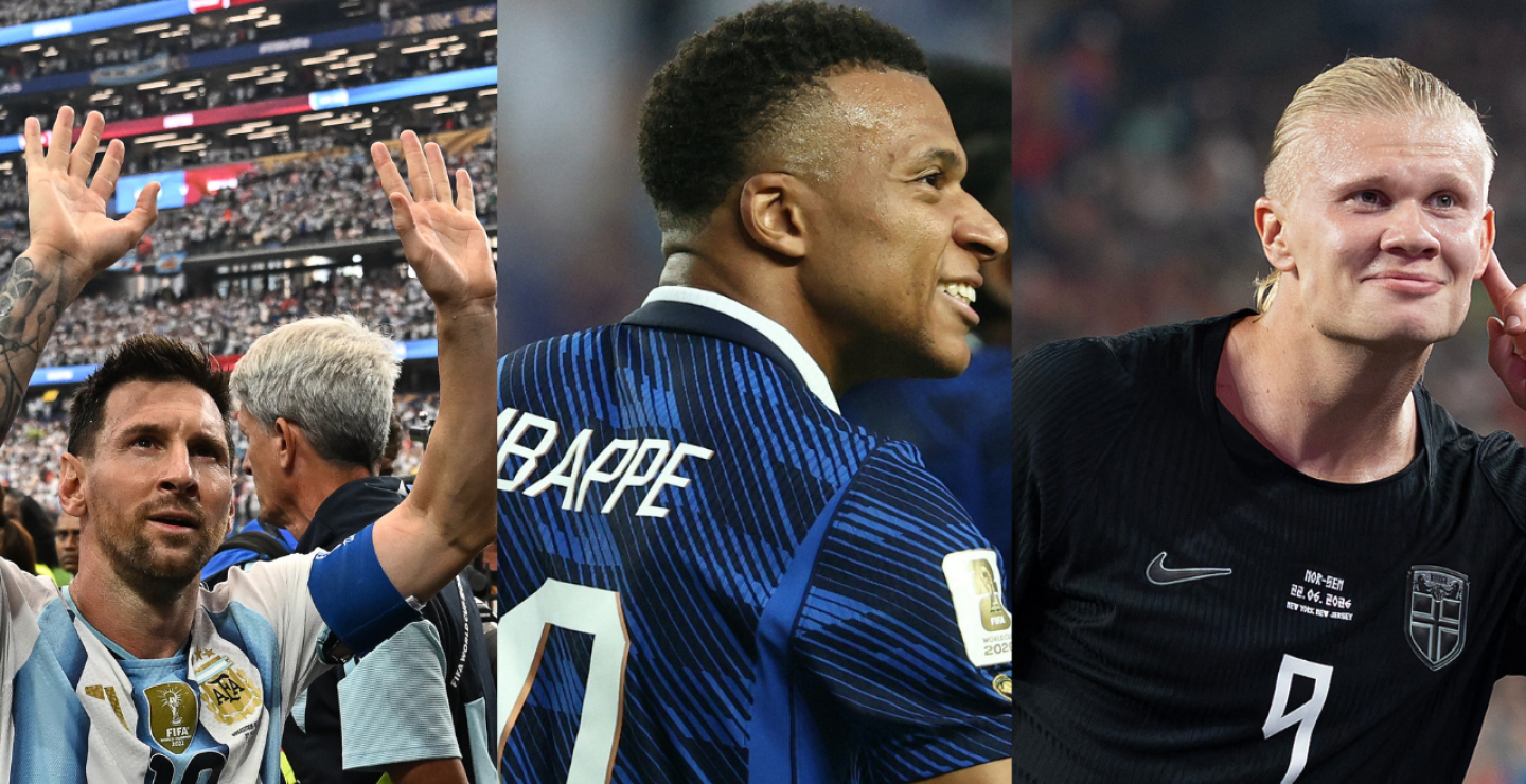 Lionel Messi, Kyliam Mbappé, Erling Haaland