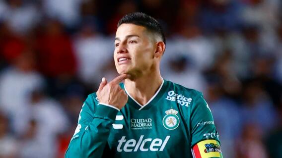 James Rodríguez, mediocampista colombiano y capitán del Club León, en partido de la Liga MX James Rodríguez, mediocampista colombiano y capitán del Club León, en partido de la Liga MX