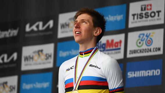 Tadej Pogacar, campeón mundial de ciclismo en el 2024. Tadej Pogacar, campeón mundial de ciclismo en el 2024.