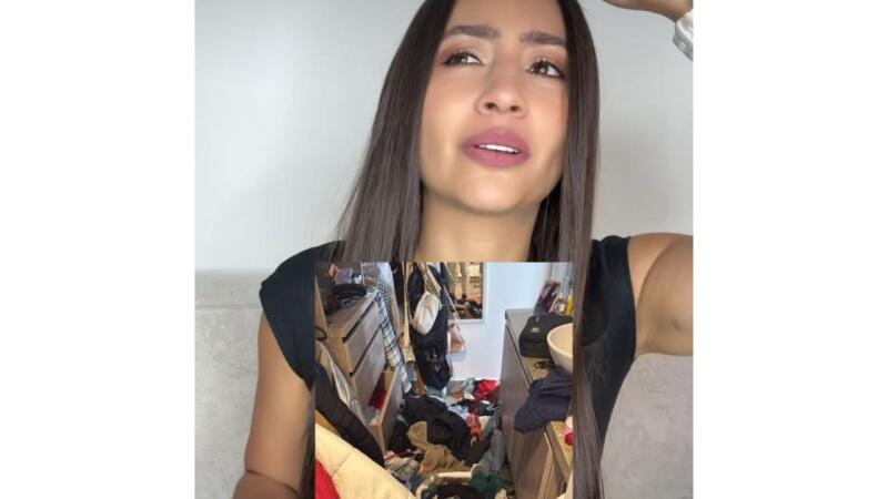 Tatiana Gordillo mostró cómo quedó su apartamento tras el robo.