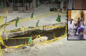 Motociclista hueco barranquilla