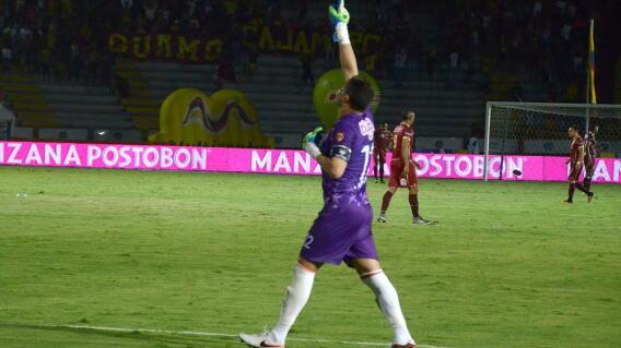 271617_El arquero suplente del Junior, José Luis Chunga, fue el protagonista de la clasificación a la final del Junior. Foto: twitter @JoseChunga12