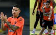 James Rodríguez y Juan Fernando Quintero, volantes de la Selección Colombia. 