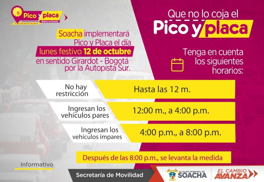 Pico y placa en Soacha