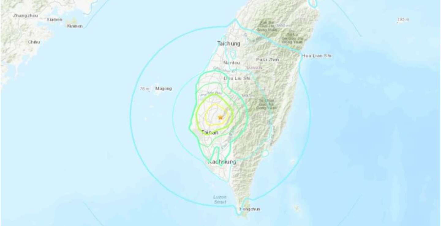 Terremoto en Taiwán de magnitud 6,1 sacude la costa este de la isla