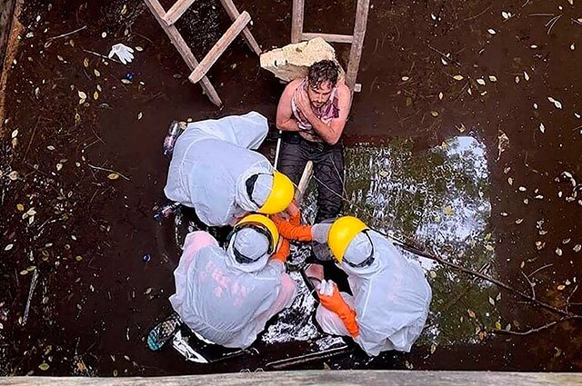 Rescatan a hombre que estuvo seis días en el fondo de un pozo en Bali