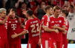 Luis Díaz junto a sus compañeros de Bayern Múnich en el duelo de fogueo contra Aston Villa. 