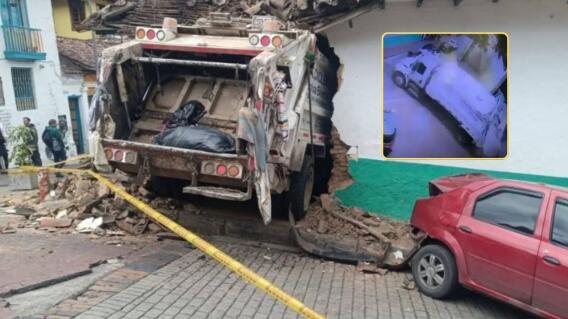 Conductor de camión chocó en La Candelaria