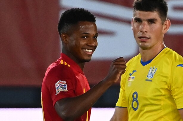 Vea El Gol De Ansu Fati Hoy Espana Vs Ucrania En La Liga De Las Naciones