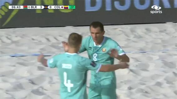 Ihar Bryshtsel anotó dos goles contra Colombia, en Bielorrusia, en el Mundial de Fútbol Playa Ihar Bryshtsel anotó dos goles contra Colombia, en Bielorrusia, en el Mundial de Fútbol Playa