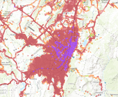Zonas de Bogotá que cuentan con cobertura de la red 5G Zonas de Bogotá que cuentan con cobertura de la red 5G