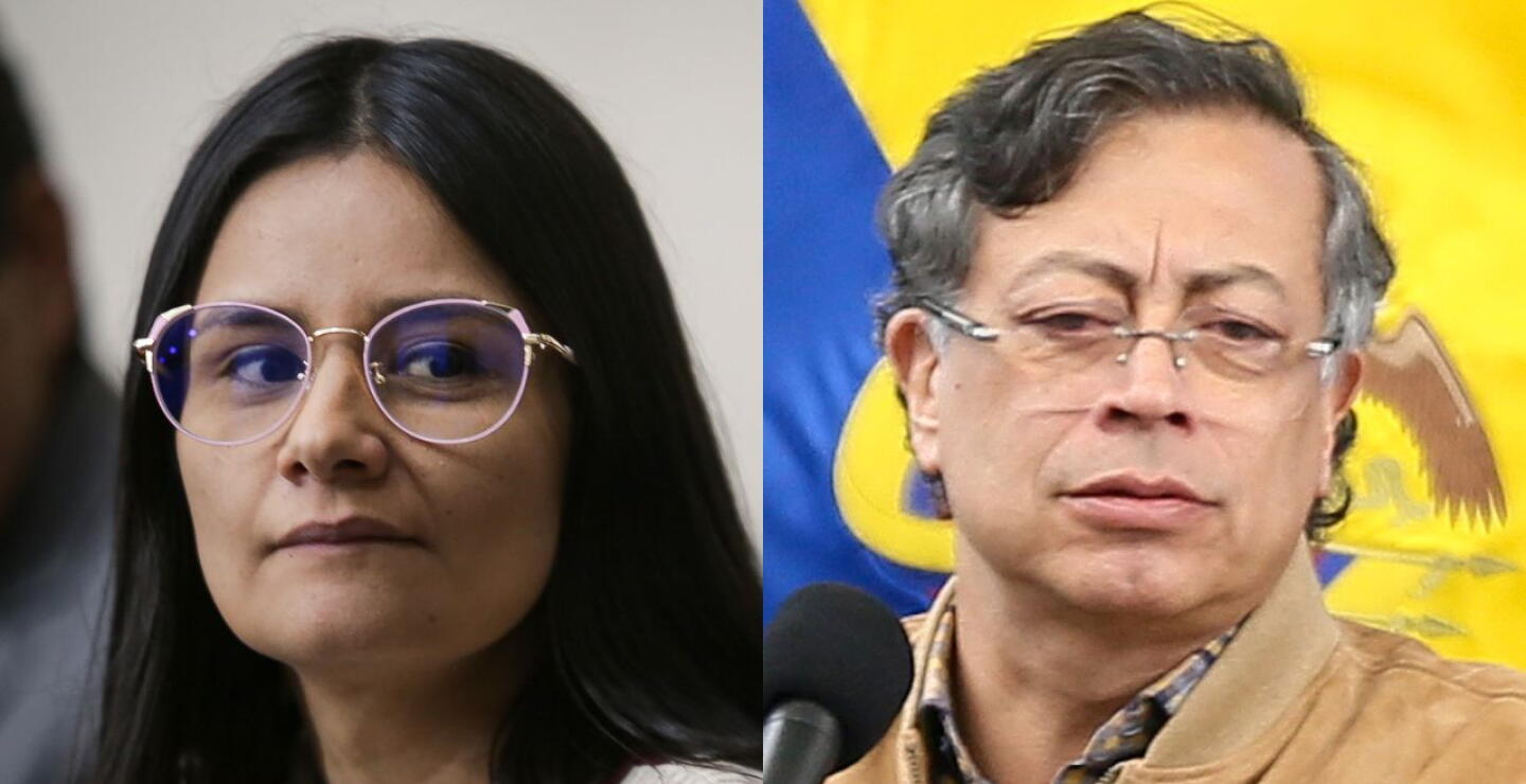 Angie Rodríguez y Gustavo Petro