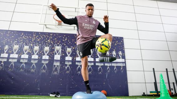 Kylian Mbappé, delantero y figura del Real Madrid. 