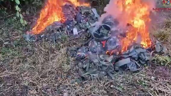 Ejército destruye laboratorio de cocaína Ejército destruye laboratorio de cocaína
