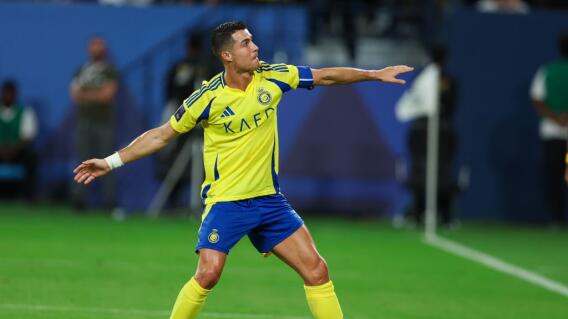 Cristiano Ronaldo con el Al Nassr en la Champions League de Asia.  Cristiano Ronaldo con el Al Nassr en la Champions League de Asia.