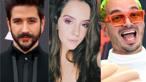 352671_BLU Radio. Camilo Echeverry, Evaluna Montaner y J Balvin // Foto: AFP / Instagram: @evalunamontaner / AFP