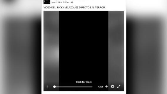 280376_Blu Radio. Policia poseido / Foto Captura de pantalla Facebook Ricky Velázquez Directos al terror