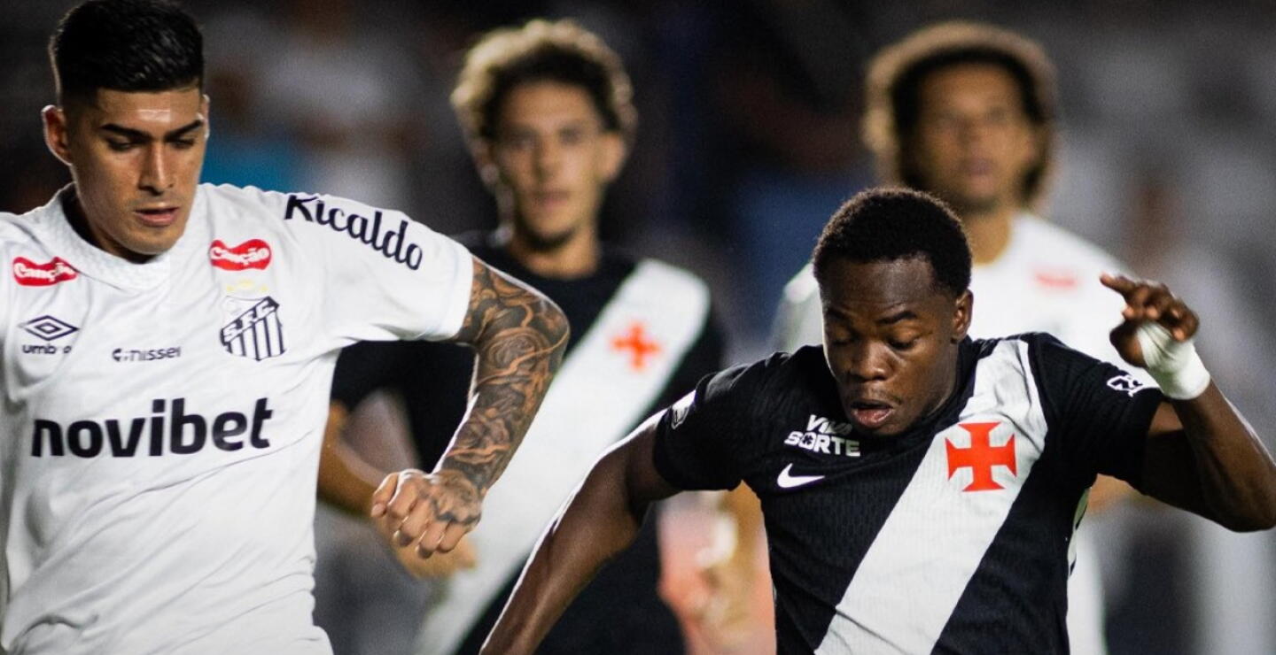 Carlos Andrés Gómez en Santos vs. Vasco da Gama.