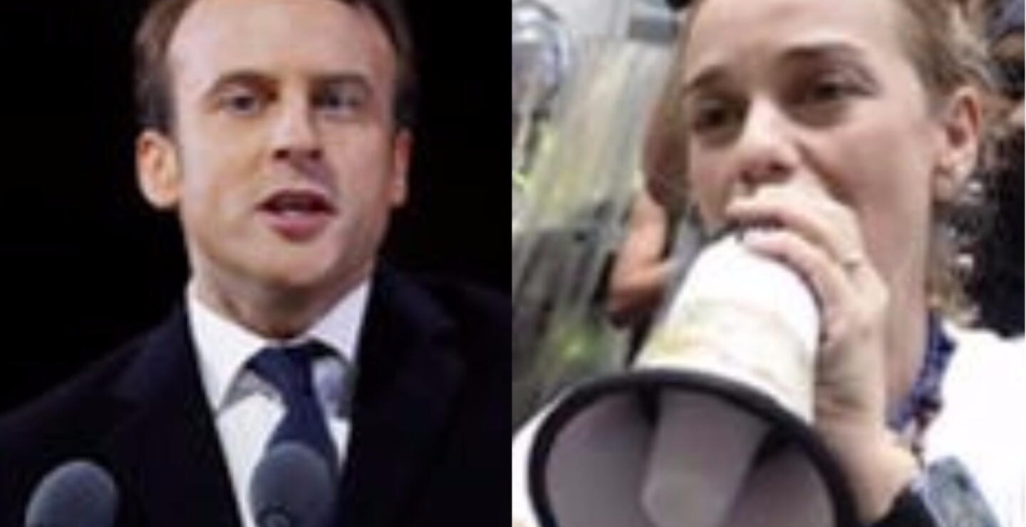 290856_BLU Radio. Emmanuel Macron-Lilian Tintori // Foto: Collage BLU Radio