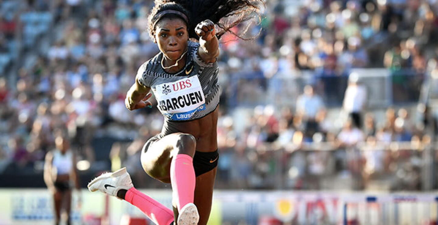 Caterine Ibargüen ya está en Doha para buscar un nuevo título del mundo 