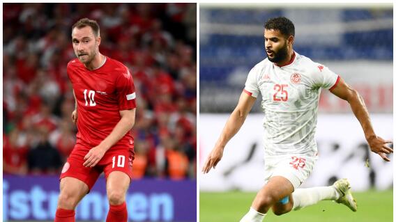 Christian Eriksen y Anis Ben Slimane Christian Eriksen y Anis Ben Slimane