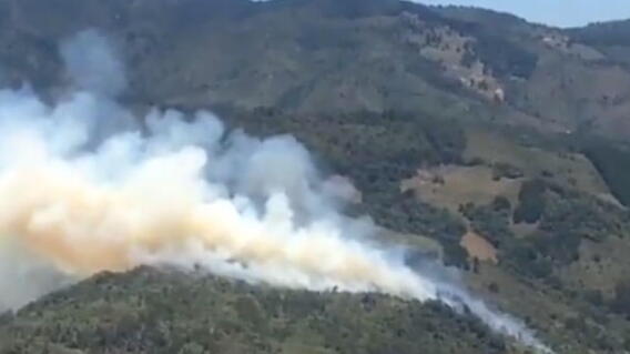 Incendio forestal en El Retiro, oriente antioqueño / Cortesía.