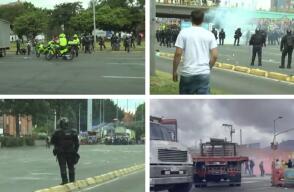 Policía interviene paro de camioneros en Bogotá: usan fuerza para despejar vía
